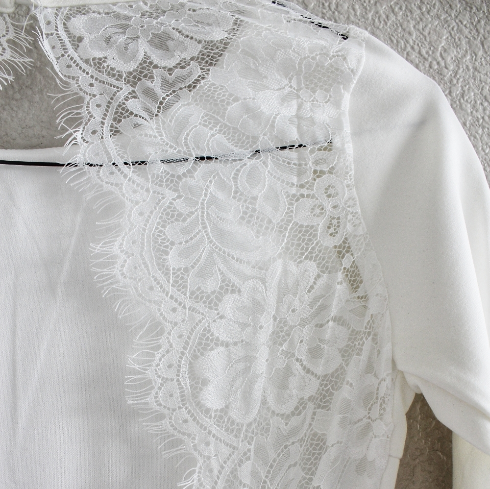 Lulu's White Lace Bodycon Backless Dress - Picture 7 of 7